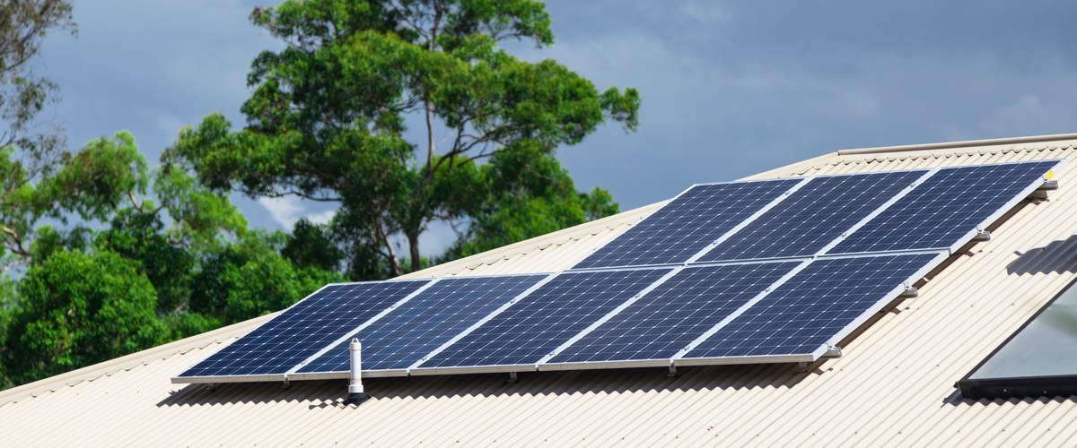 Solar panels installed on an Australian home roof