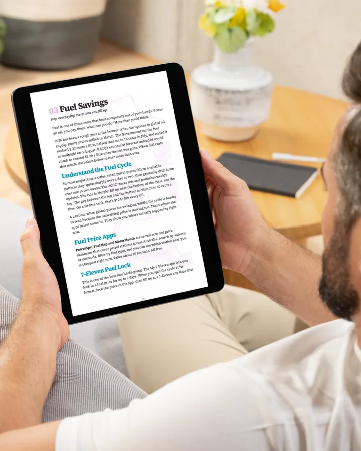 Reading the fuel savings chapter of the Money Back Guide