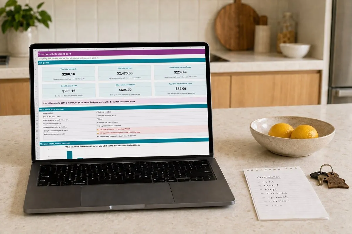Household Bill Tracker dashboard